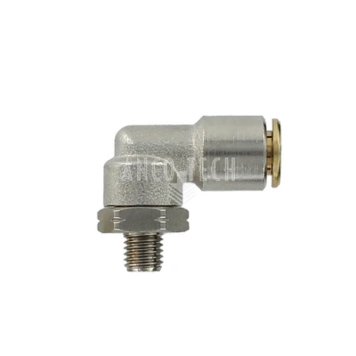 ELBOW PUSH-IN CONNECTOR WEDK6 1/4-UNF ROTATABLE