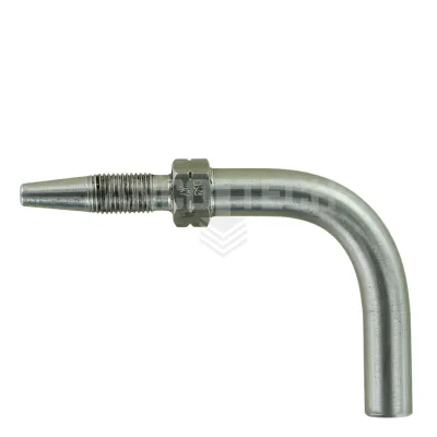 Stainless steel pipe end 8 mm, angled for HD hose 8.6x4