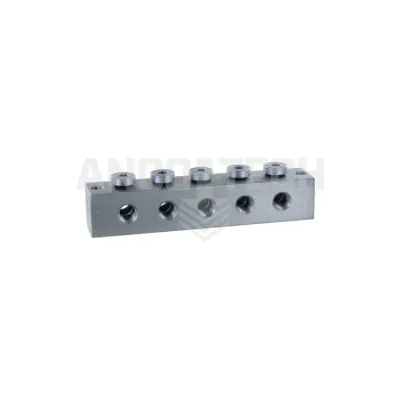 GREASE FITTING BLOCK T-BORE 5 CONNECTIONS M10x1