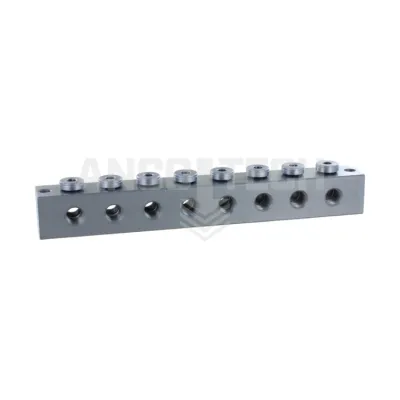 GREASE NIPPLE BLOCK T-BORE 8 CONNECTIONS M10x1