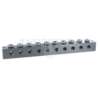 Grease nipple block T-bore 10 connections M10x1