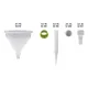 PRESSOL FUNNEL PP-Ø 355mm 10L WHITE with accessories 02376
