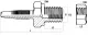 Threaded standoff bulkhead coupling M6x1 BI