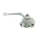 HP 3 WAY BALL VALVE BSP 1/4 T-BORE