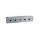 Grease nipple block, 5 connections, 1/4" stainless steel