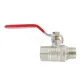 BALL VALVE NICKEL PLATED BRASS 1/2" FE.MA