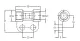 CONNECTOR WITH WALL MOUNTING M10x1