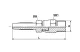 Threaded stud for HD hose 1/8\" swiveling 1/8 NPT
