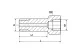 EXTENSION ADAPTER BSPT 1/4 M X 1/4 BSP W L=85MM
