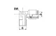 ELBOW PUSH-IN CONNECTOR WEK6 1/4-UNF