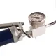 SCISSOR-TYPE GREASE GUN WITH PRESSURE RELIEF AND 600-BAR PRESSURE GAUGE